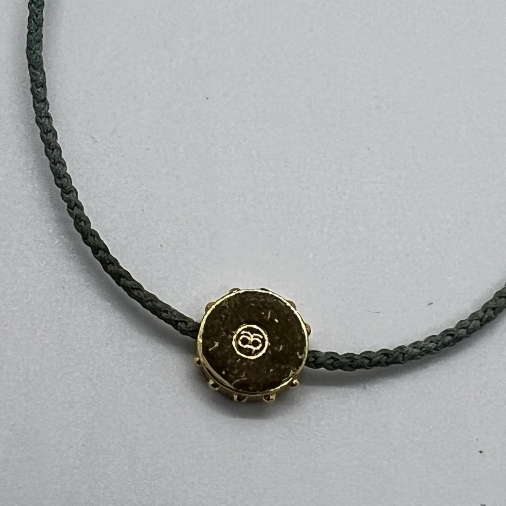 Chakra Pendant Bracelet Throat 5th Vishuddha  Braided Jewelry Gold Hardware EUC‎ - Picture 7 of 7